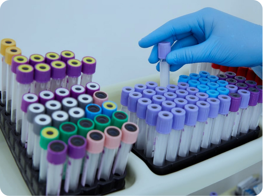 multi-color test tubes